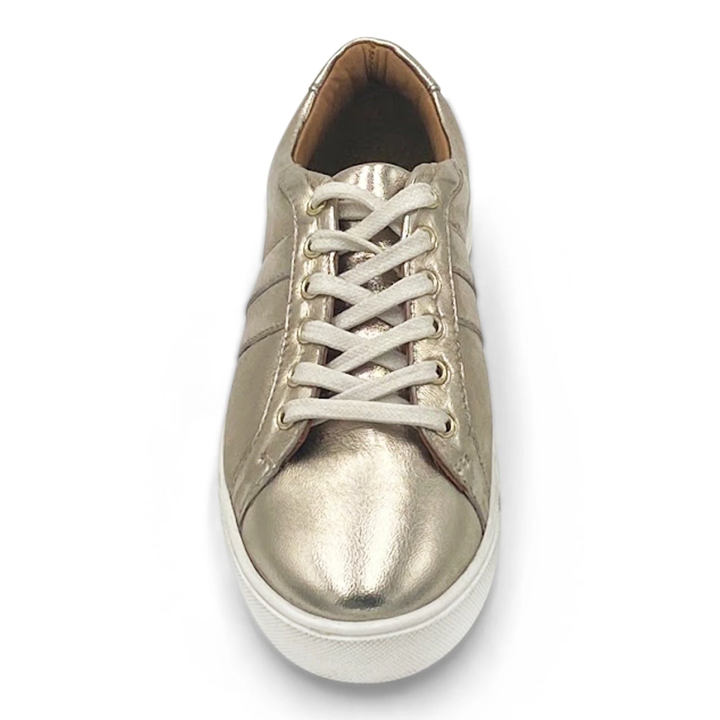 Gold leather Wide Fit Trainer