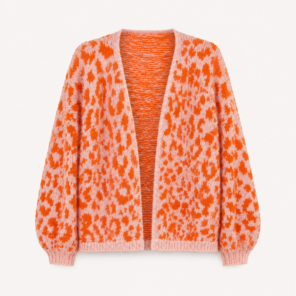 Pink/Coral Leopard Cardi