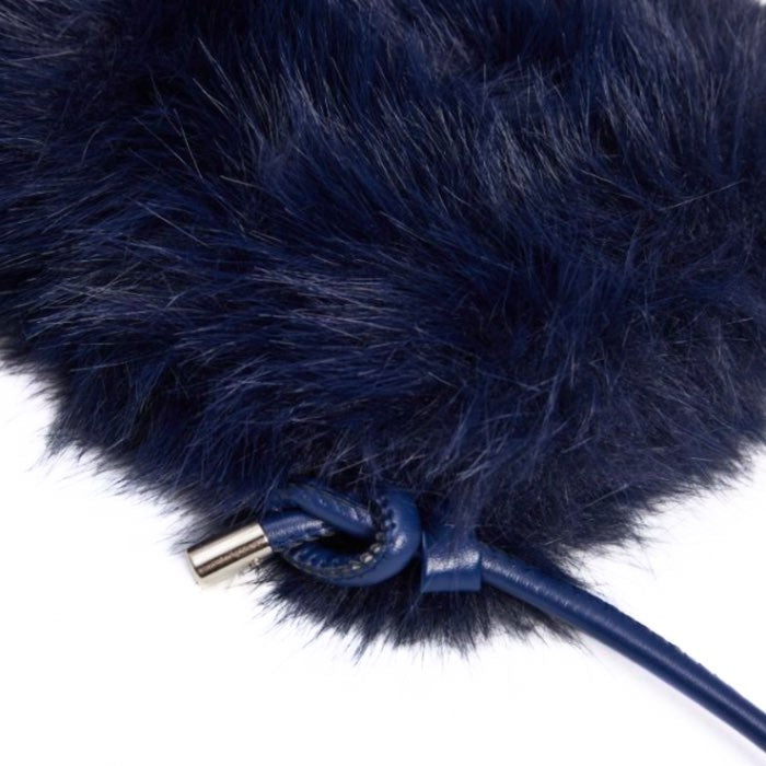 Navy Small Faux Fur Cross Body Bag