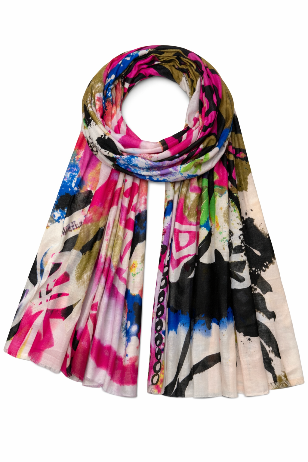 Bold Graffiti Print Scarf