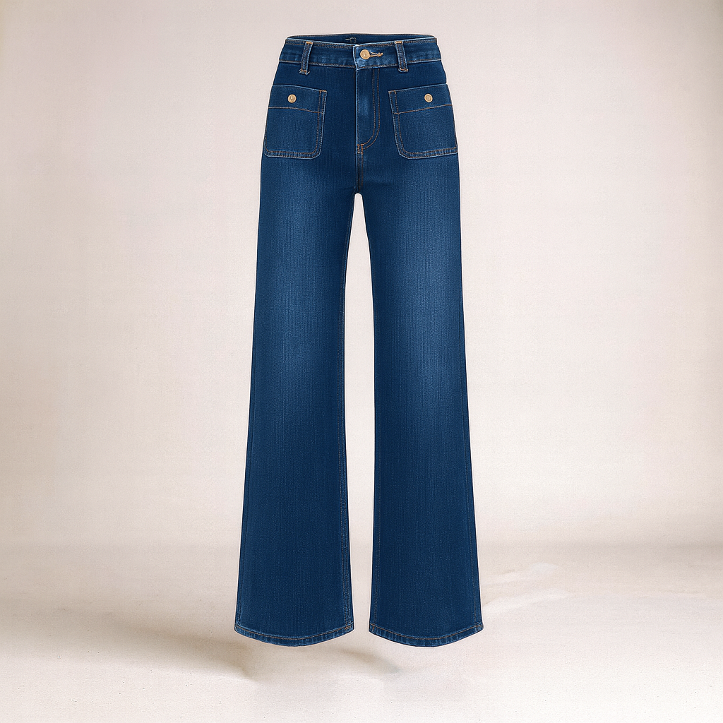 Denim Wide Leg Stretch High Waist Jeans