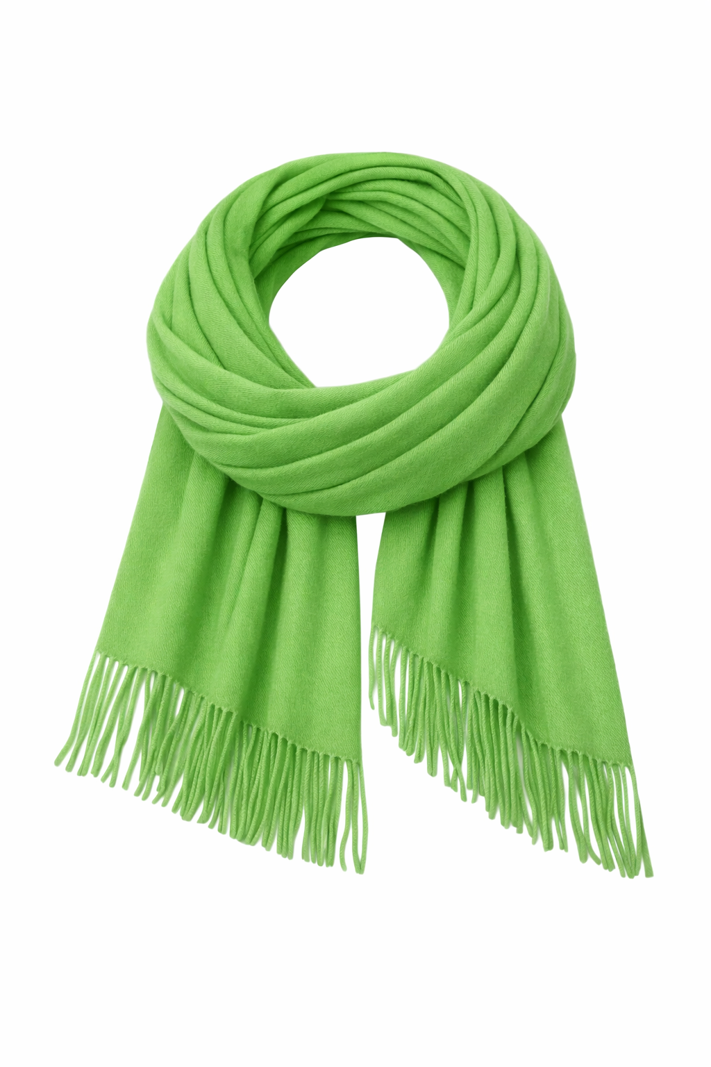 Bright Green Large Pashmina Style Scarf