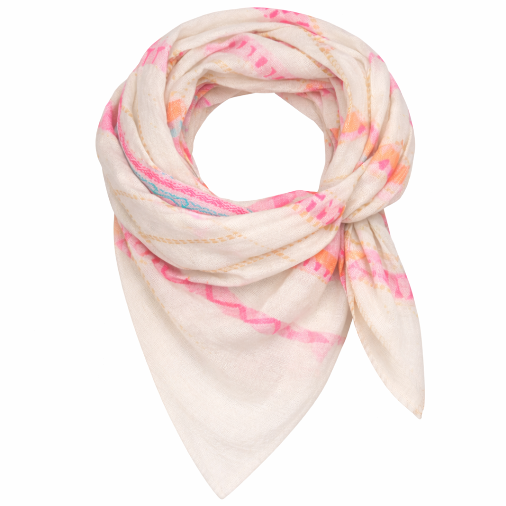Bright Stripe Cotton Scarf