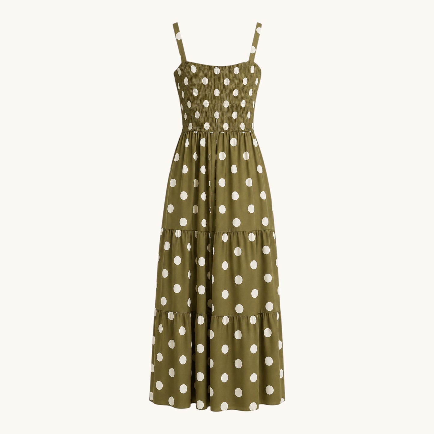 Olive Polka Dot Dress