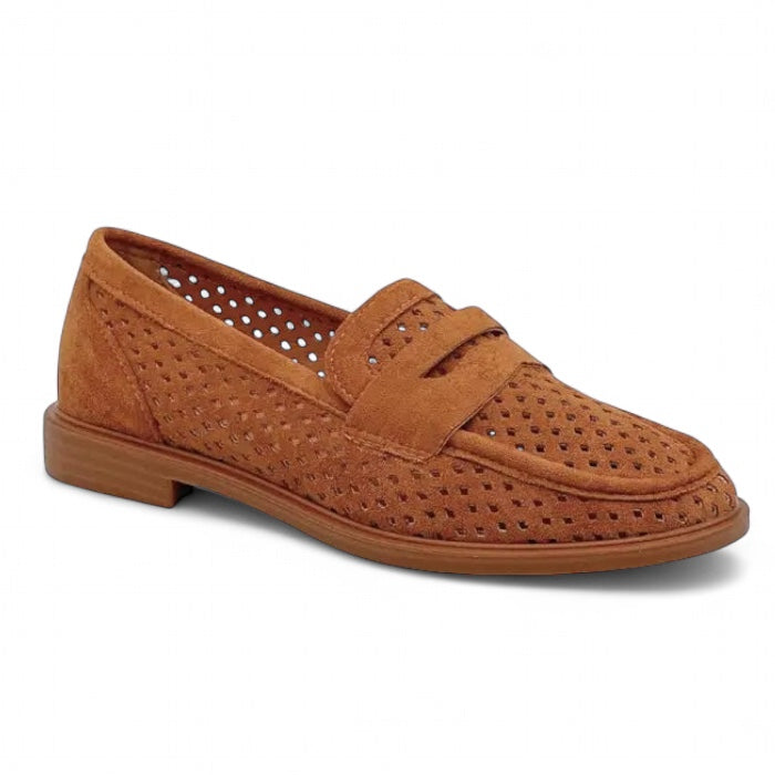 Tan Perforated Loafer