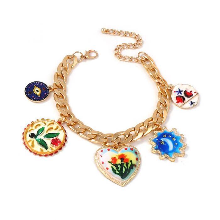Enamel Charm Bracelet