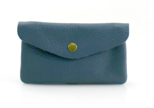 Teal Large Leather Purse