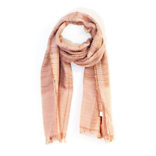Artisan scarf with subtle line pattern