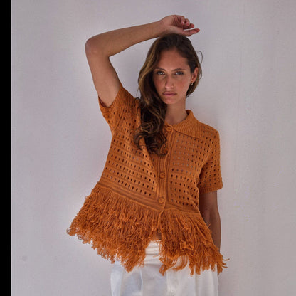 Burnt Orange Short Sleeve Top
