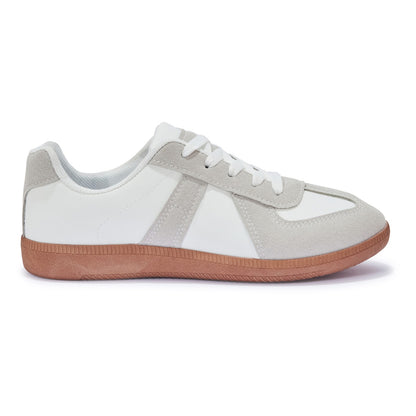 Neutral Mix Lace up Trainers