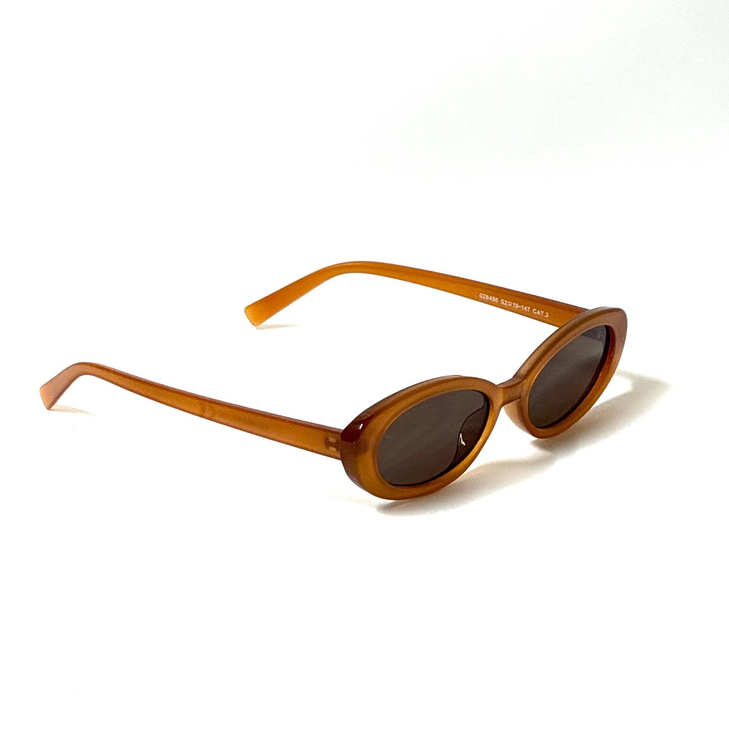 Brown Oval Sunglasses