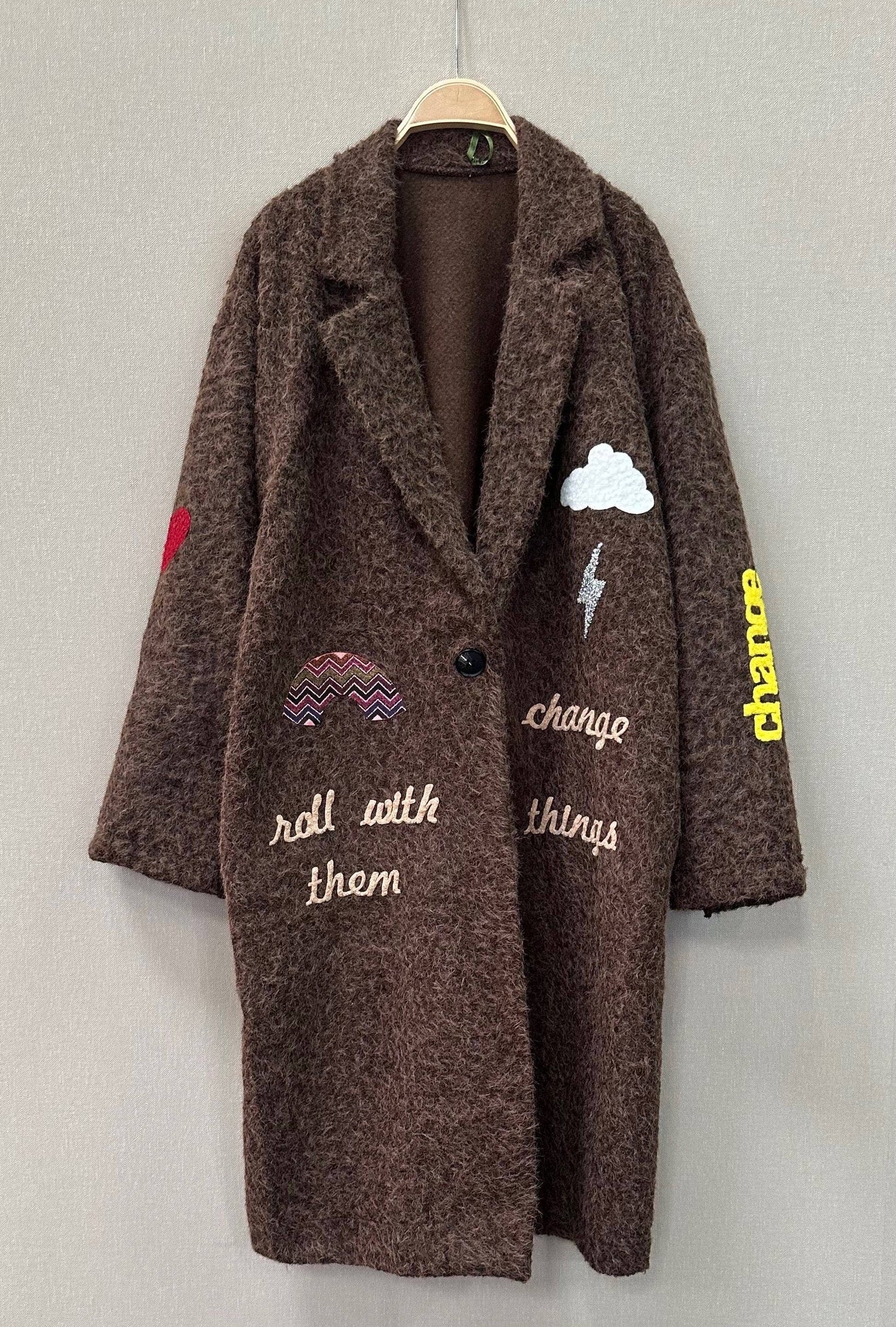 Chocolate Embroidered Coat