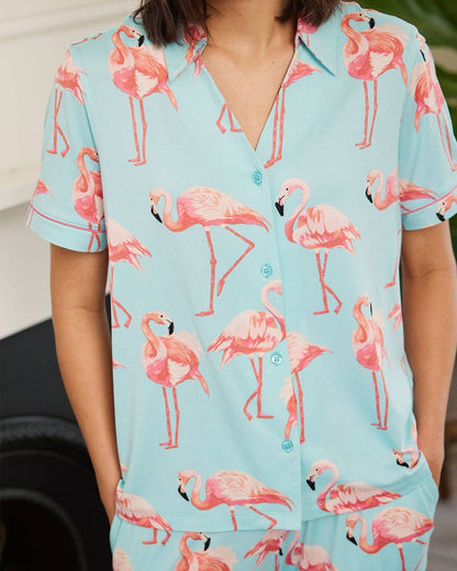 Flamingo Print Short Pyjama Set