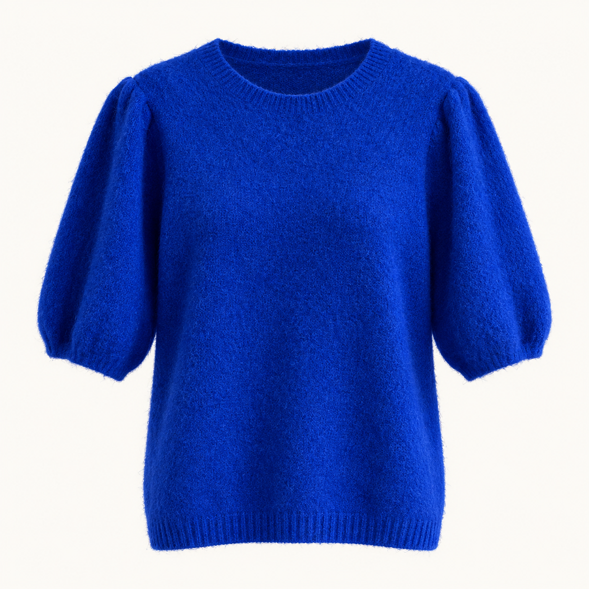 Cobalt Alpaca Puff Sleeve Jumper