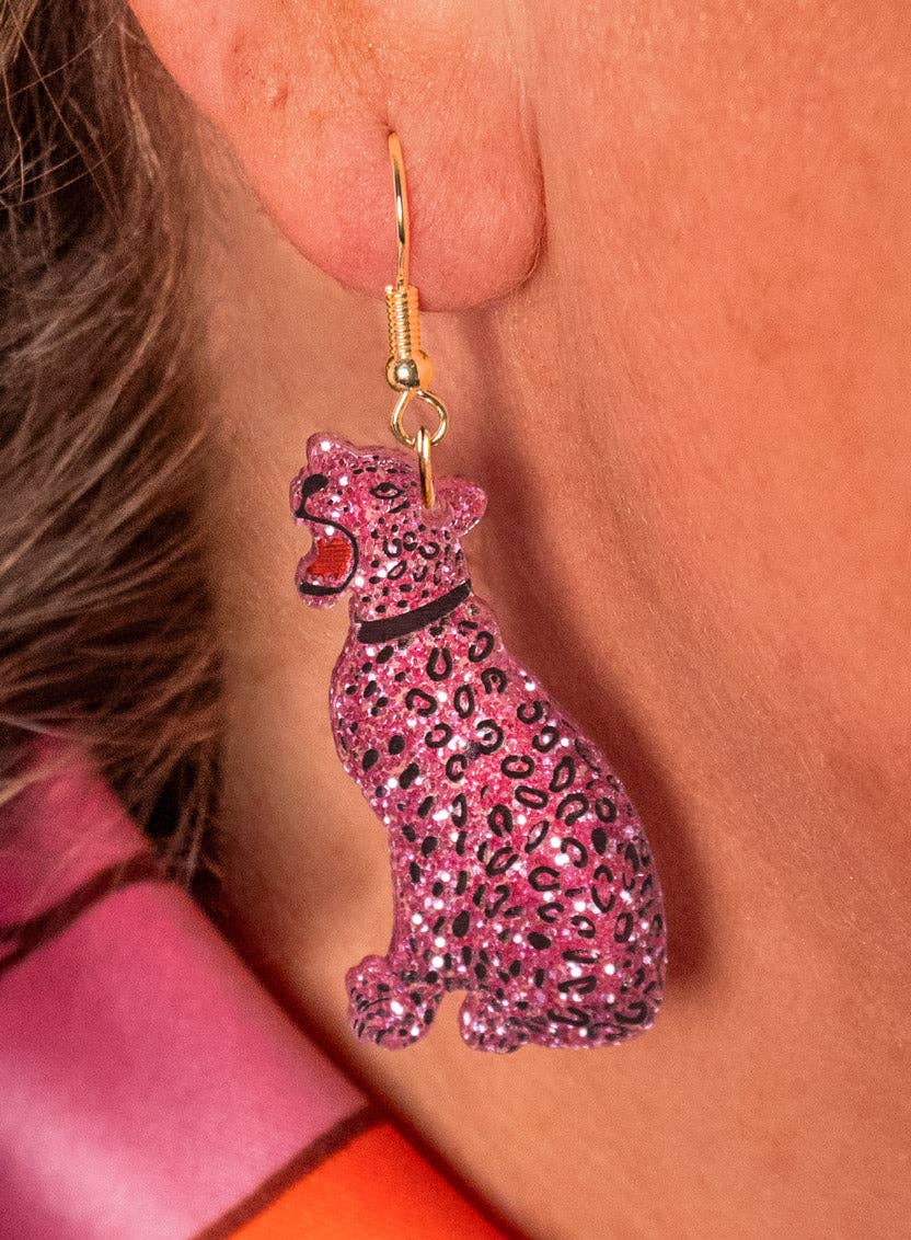 Glitter Leopard Earrings | Tatty Devine