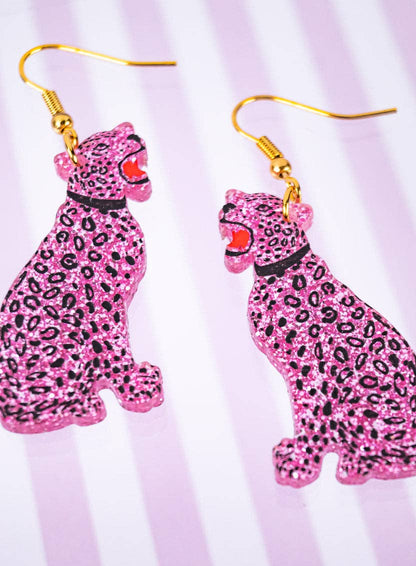 Glitter Leopard Earrings | Tatty Devine