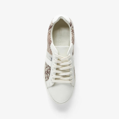 White leather Wide Fit Trainer
