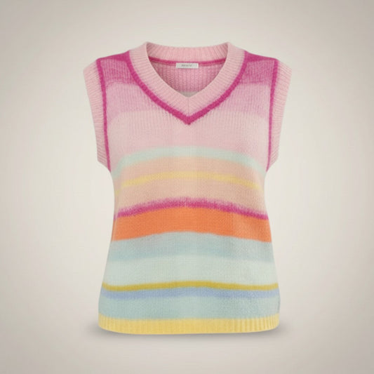 Bright Multi Stripe V-Neck Tank Top