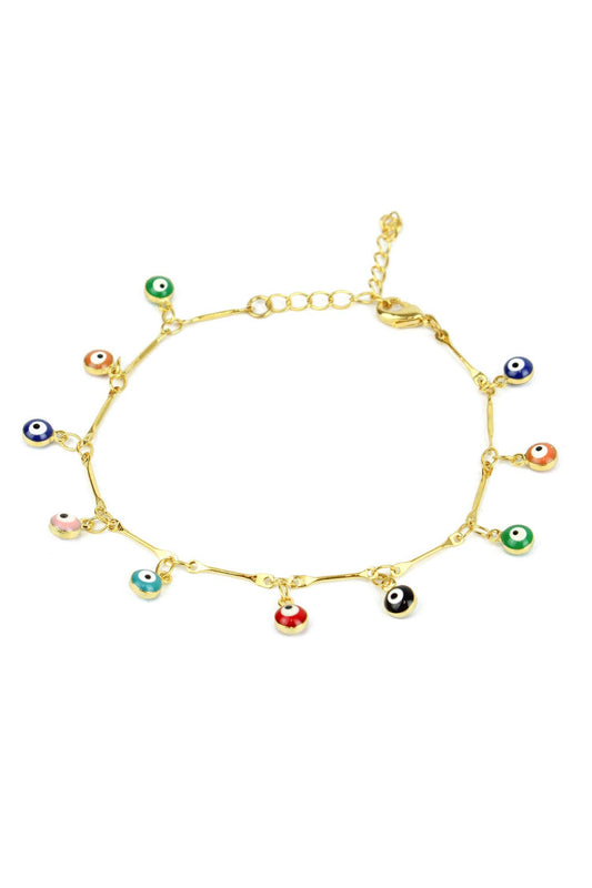 Rainbow Evil Eye Bracelet