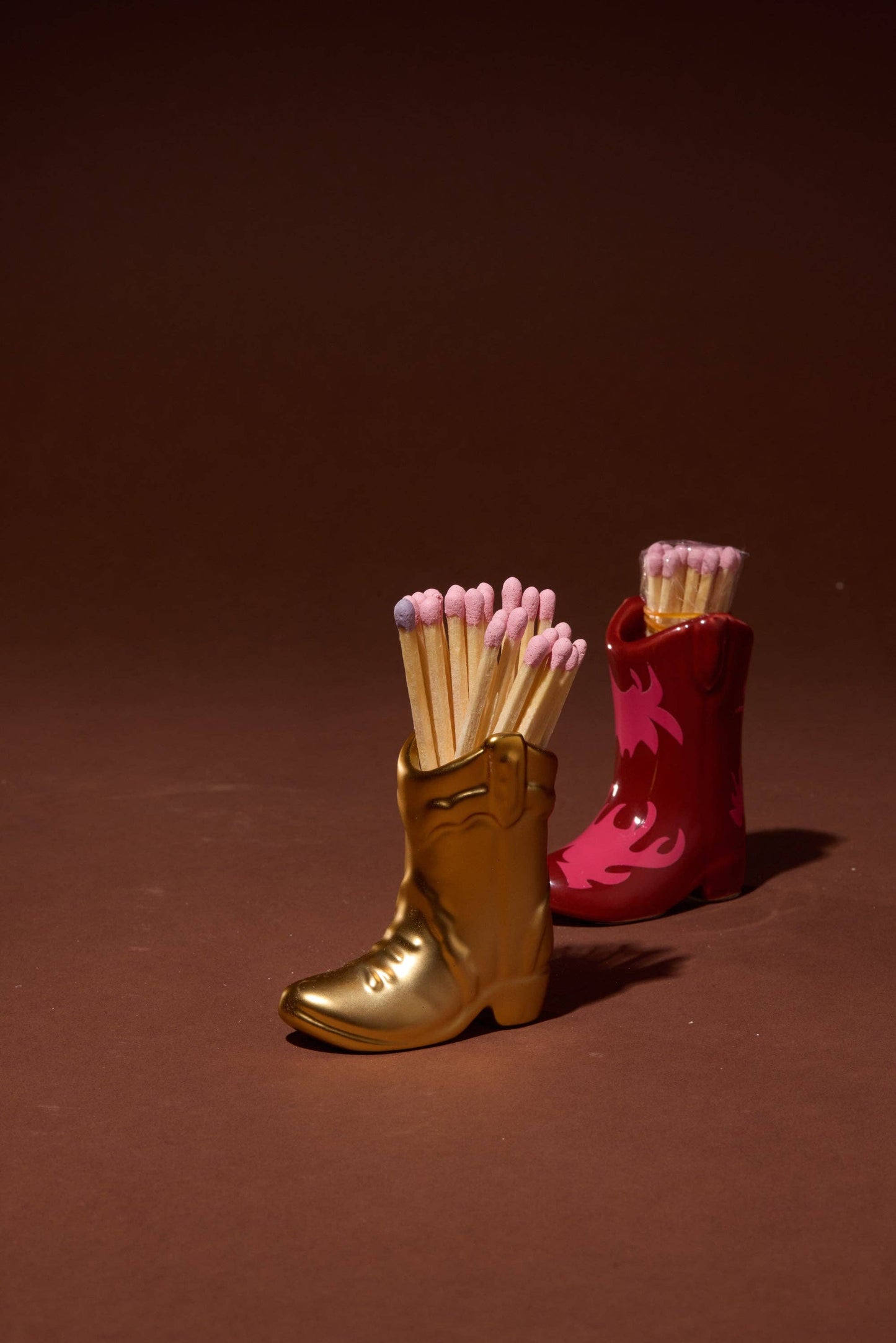 Nashville Ceramic Boot Match Holder (25 Pcs) - Gold
