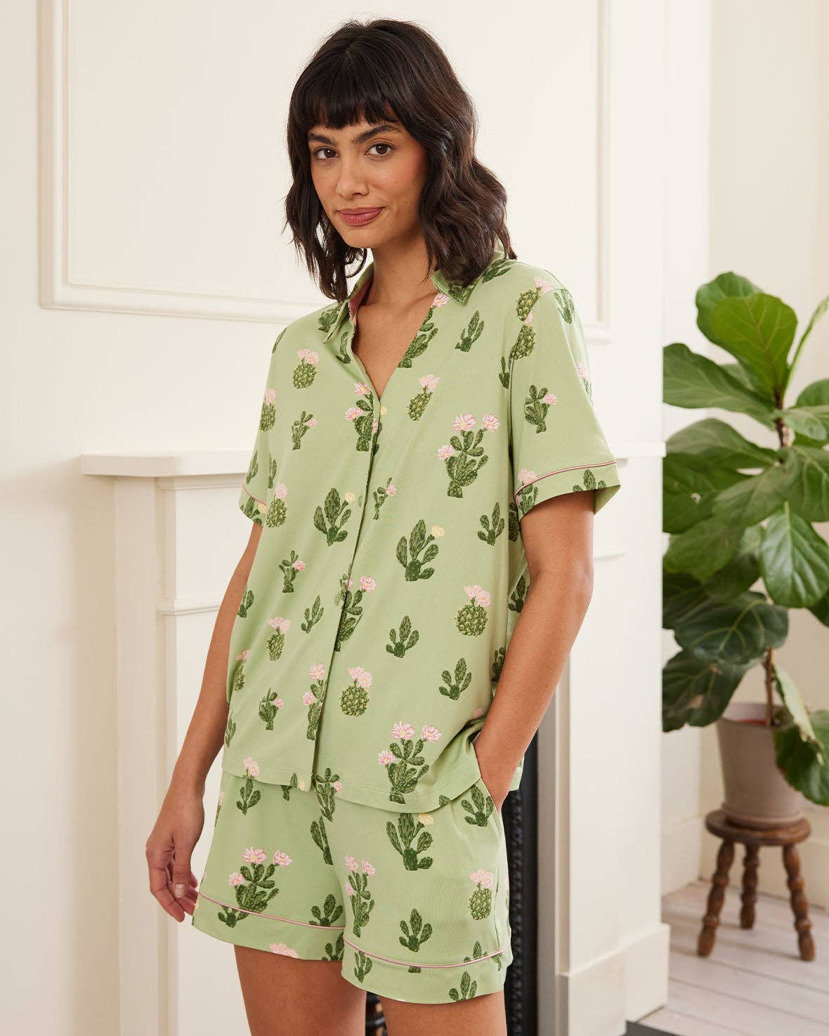 Cactus Print Short Pyjama Set