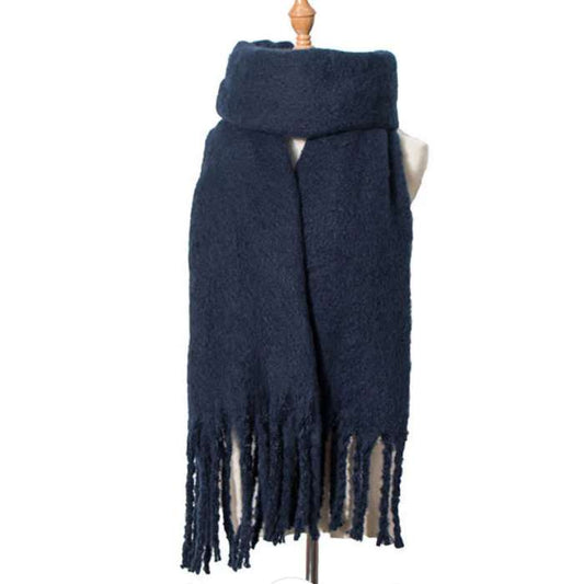Navy Large Blanket Scarf