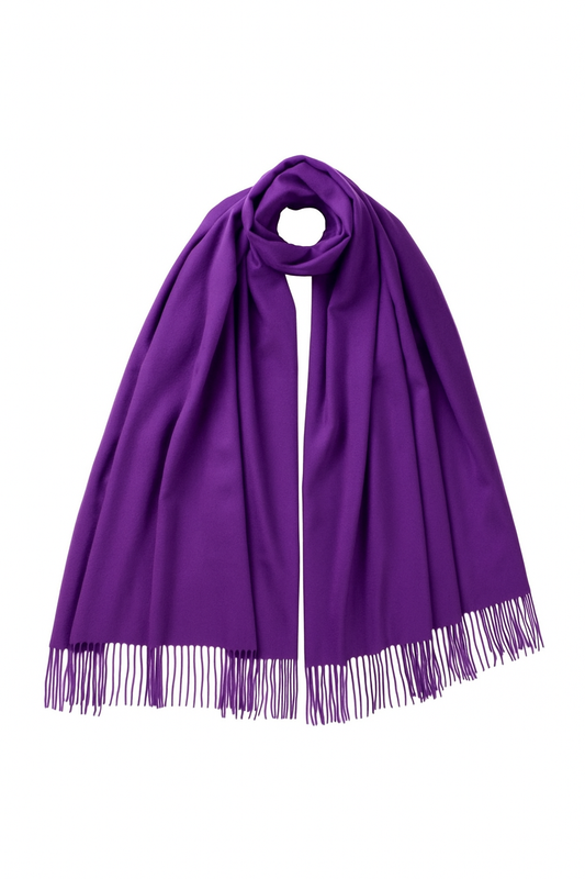 Purple Cashmere Mix Scarf