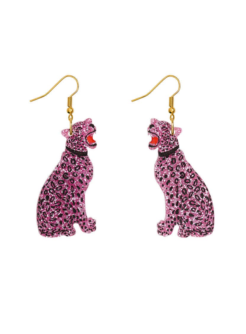 Glitter Leopard Earrings | Tatty Devine
