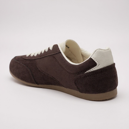 Brown Suedette Lace Up Trainer