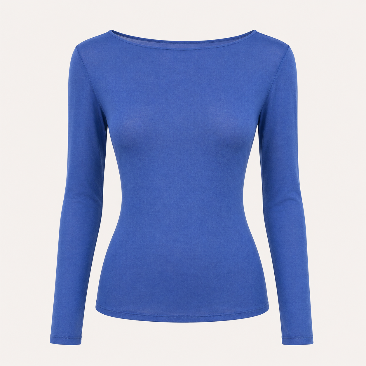 Blue Cashmere Blend Layering Top