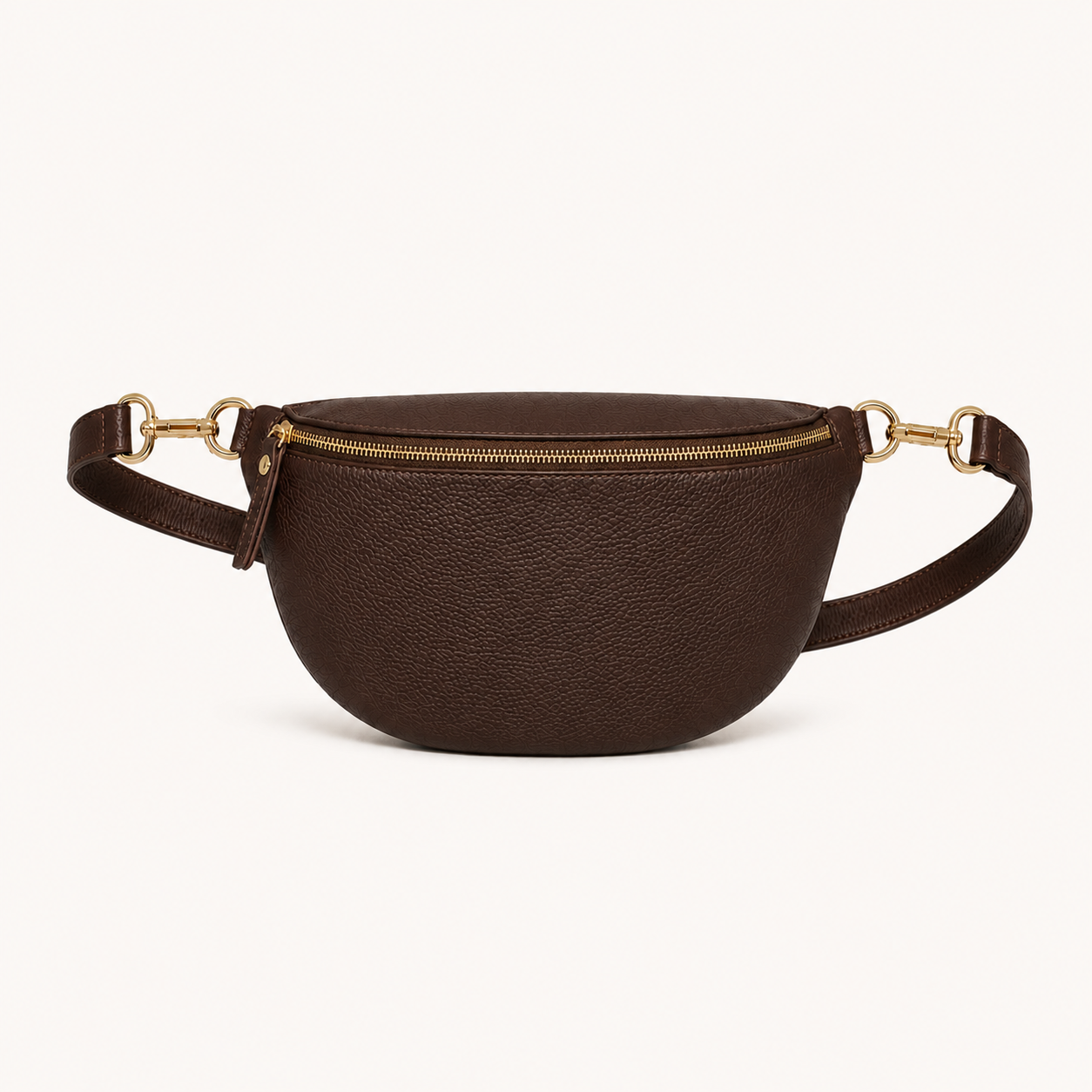 Brown Large Leather Cross Body Bag