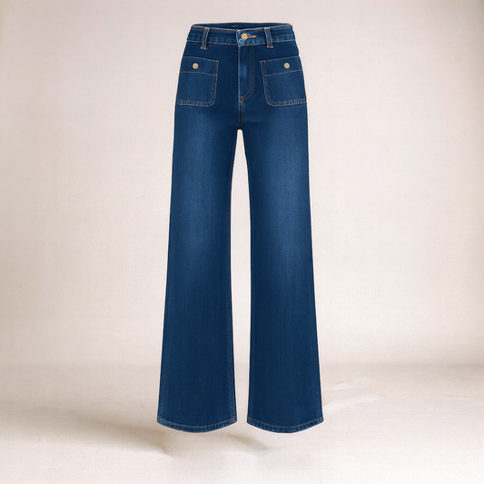 Denim Wide Leg Stretch High Waist Jeans