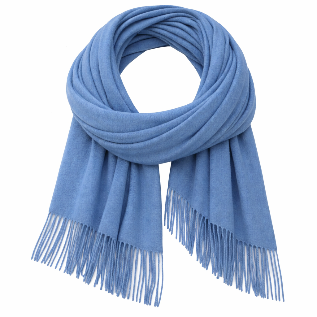 Denim Blue Large Pashmina Style Scarf