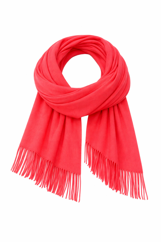 Bright Pink Large Pashmina Style Scarf