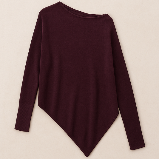 Aubergine Aysmetic Slouch Jumper