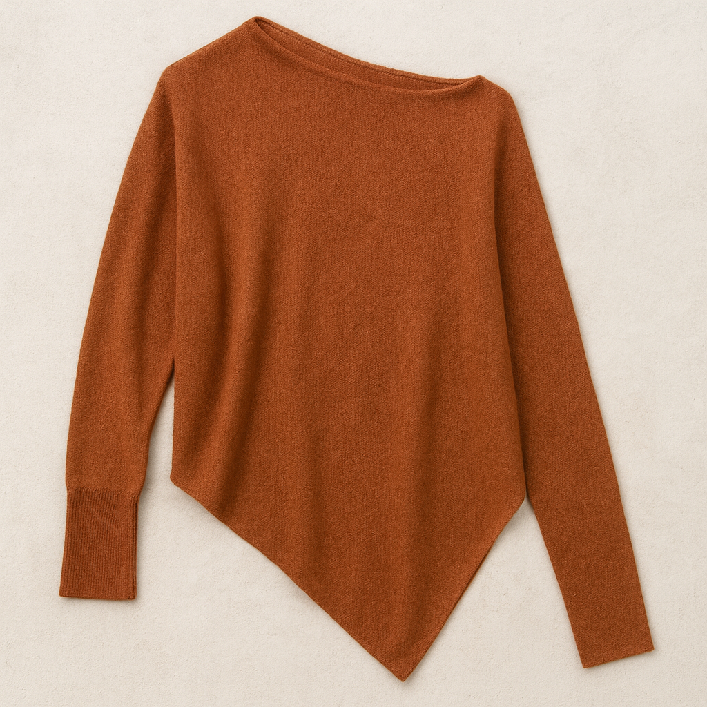 Camel Aysmetic Slouch Jumper