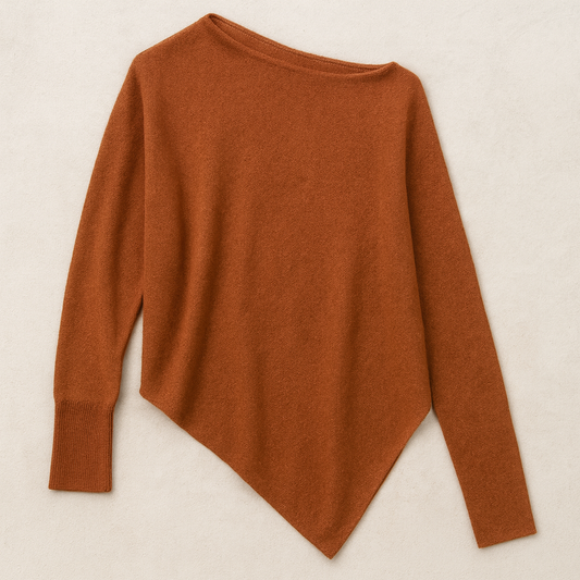 Camel Aysmetic Slouch Jumper