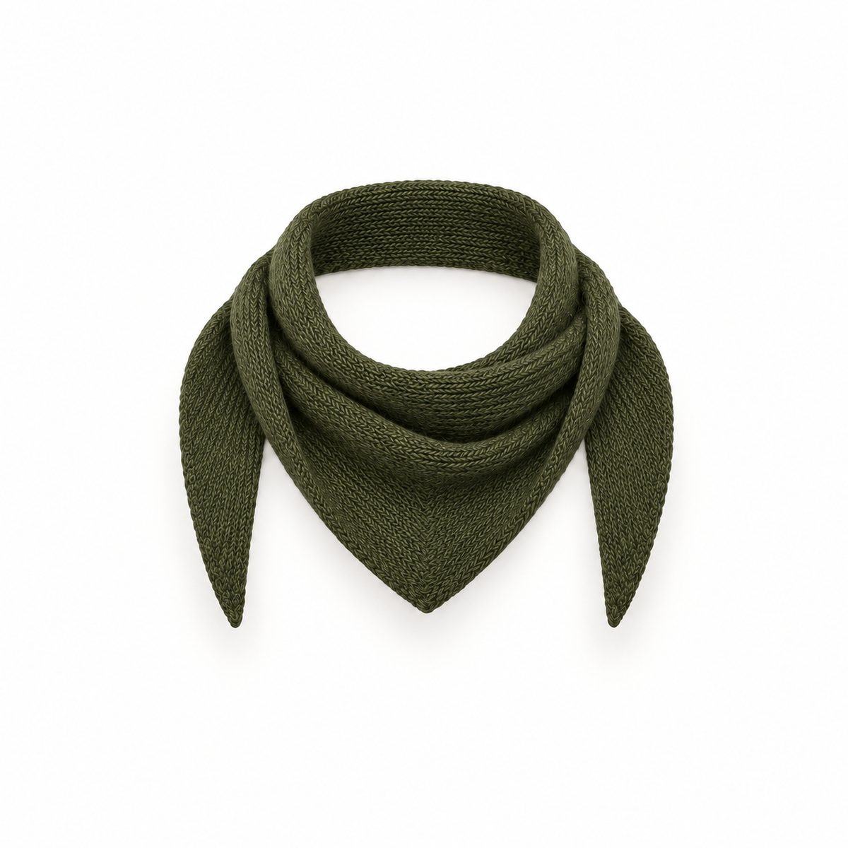 Olive Small Knitted Scarf