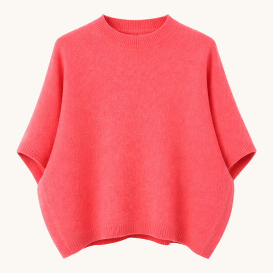 Coral Pink Mohair Sleeveless Top