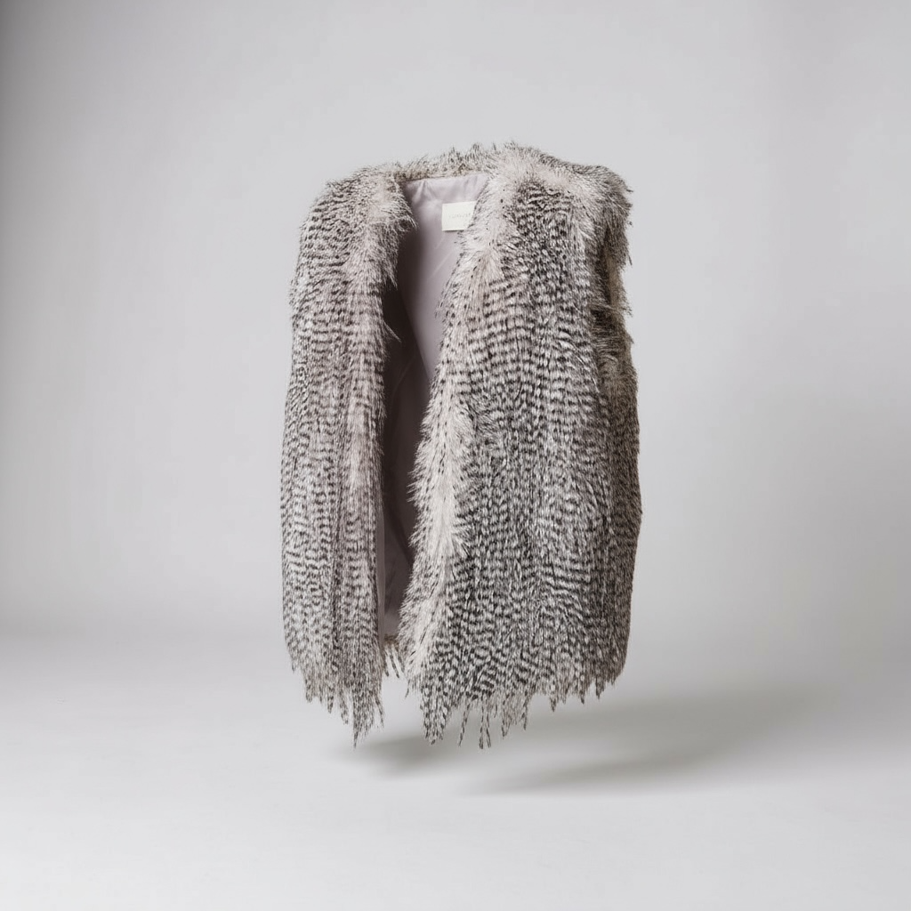 Taupe Mix Faux Fur Gilet