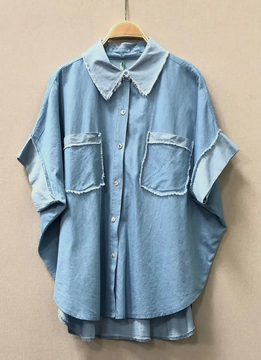 Light Weight Denim Short Sleeve Shirt