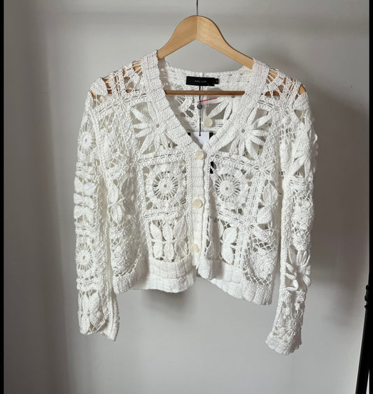 White Cotton Crochet Top