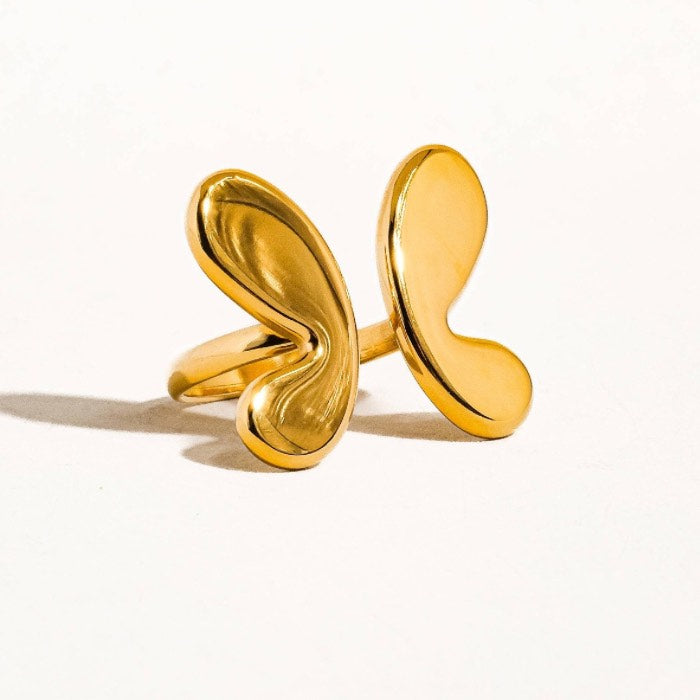 Gold Non-Tarnish Butterfly Ring