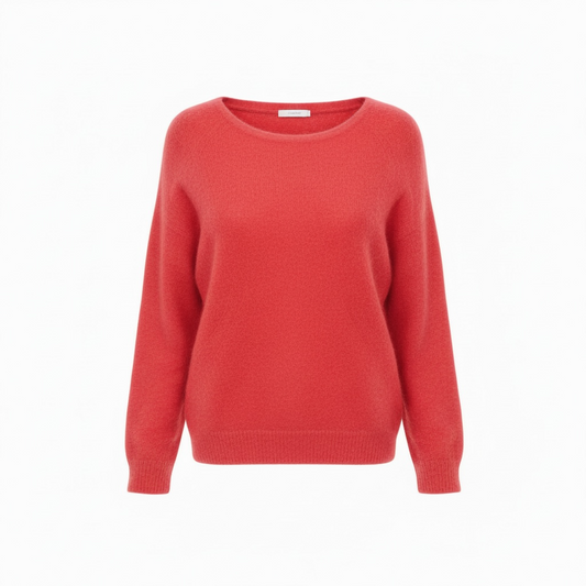 Strawberry Red Alpaca Long Sleeve Jumper