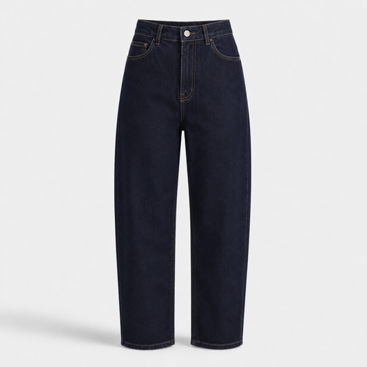 Dark Blue Balloon Leg Jeans