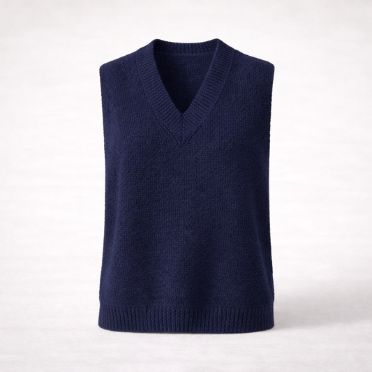 Navy Extra Fluffy Mohair Tank Top