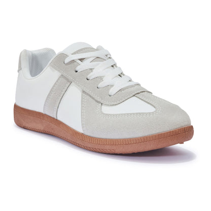 Neutral Mix Lace up Trainers