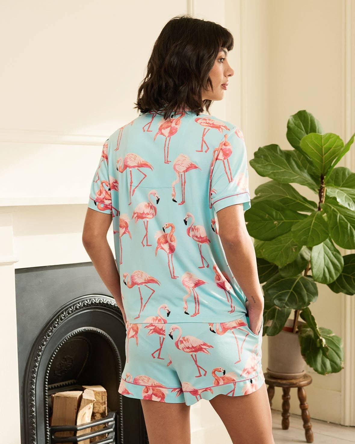 Flamingo Print Short Pyjama Set