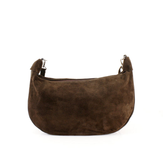 Brown Suede Shoulder Bag