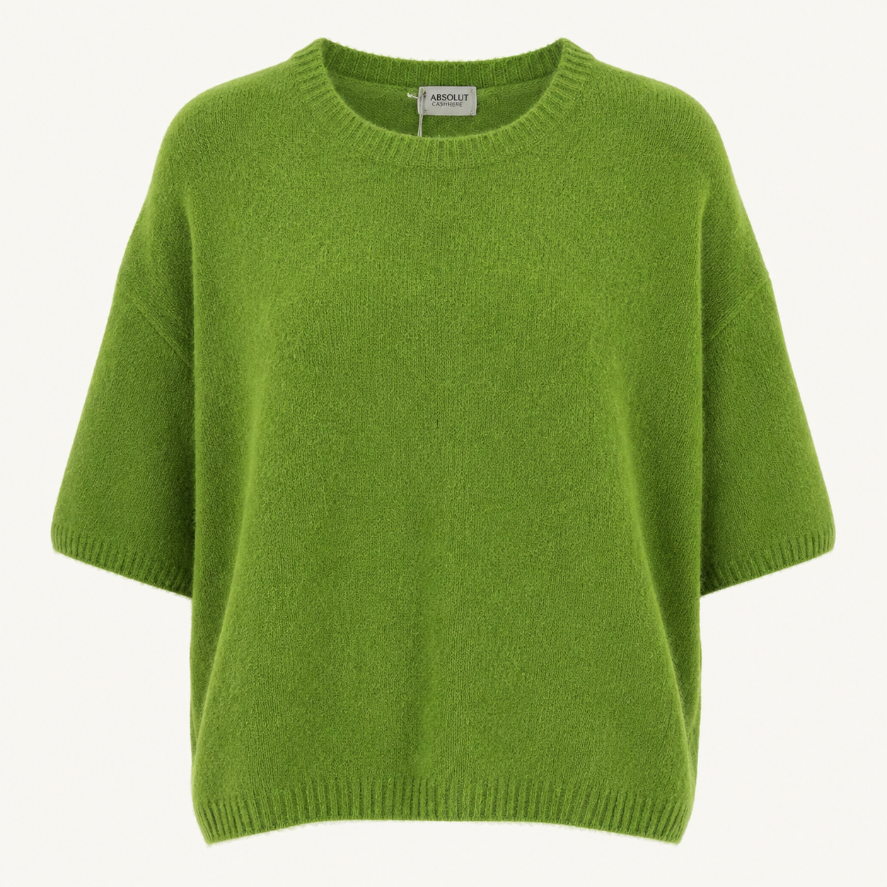 Apple Green Alpaca Blend Short Sleeve Jumper